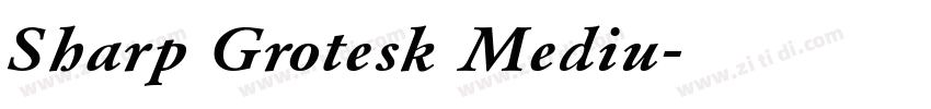 Sharp Grotesk Mediu字体转换
